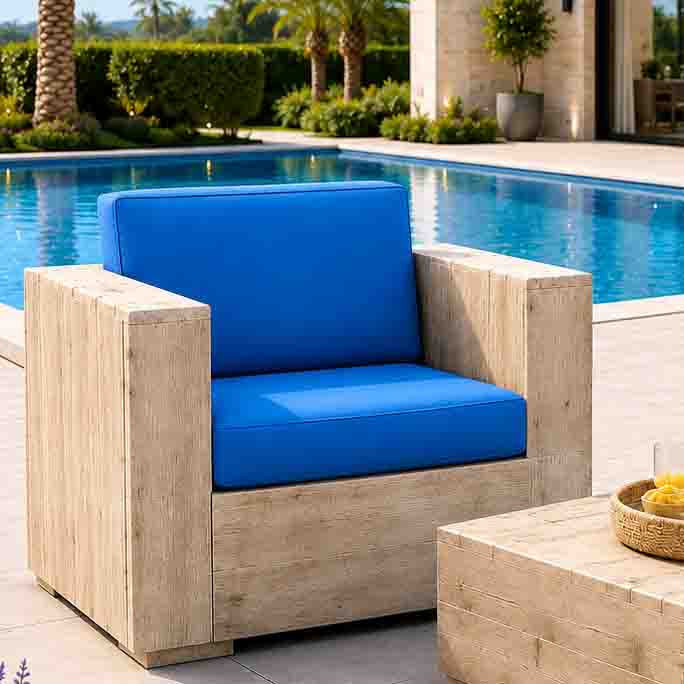 Bauholzmöbel Stil: XL Lounge Sessel / Garten Sessel  "ESQUINZO"