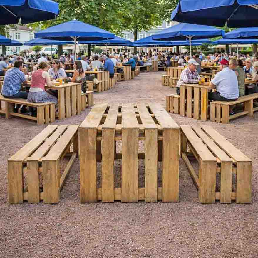 Palettenmöbel: Esstisch Garnitur / Lounge & Garten Garnitur "PORTOFINO"
