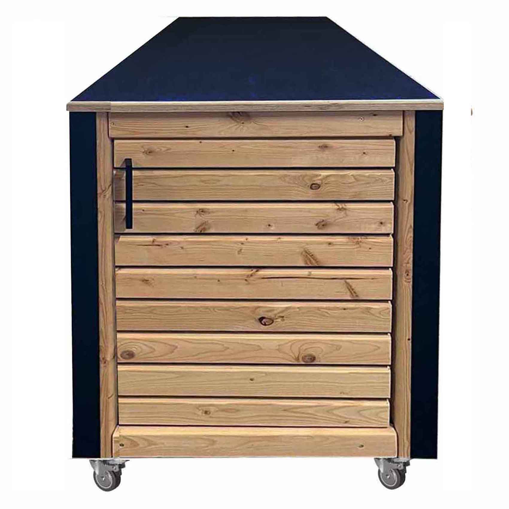 60 cm Modul - Lärchenholz massiv:  Grilltisch - Outdoorküche - BBQ Möbel- "PERTHONE LEO 7"