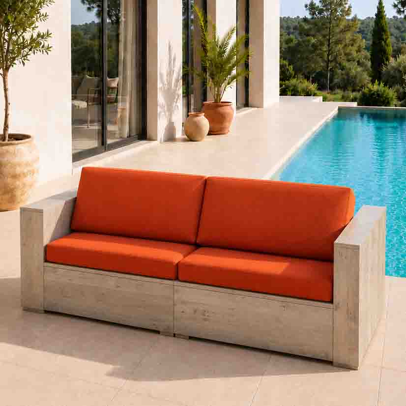 Bauholzmöbel Stil: XL Lounge Bank / Garten Bank  "ESQUINZO"