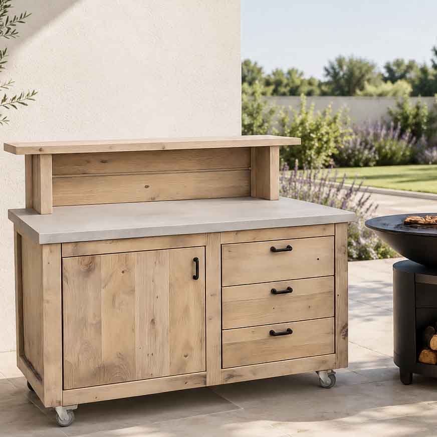 Bauholz Style: Grilltisch - Outdoorküche - Bar - Tresen - "PERTHONE-B8"