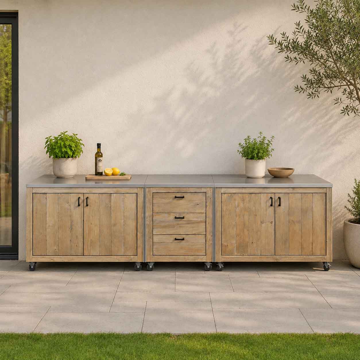 Bauholz Style: Grilltisch - Outdoorküche - Bar - Tresen - "PERTHONE-B30"