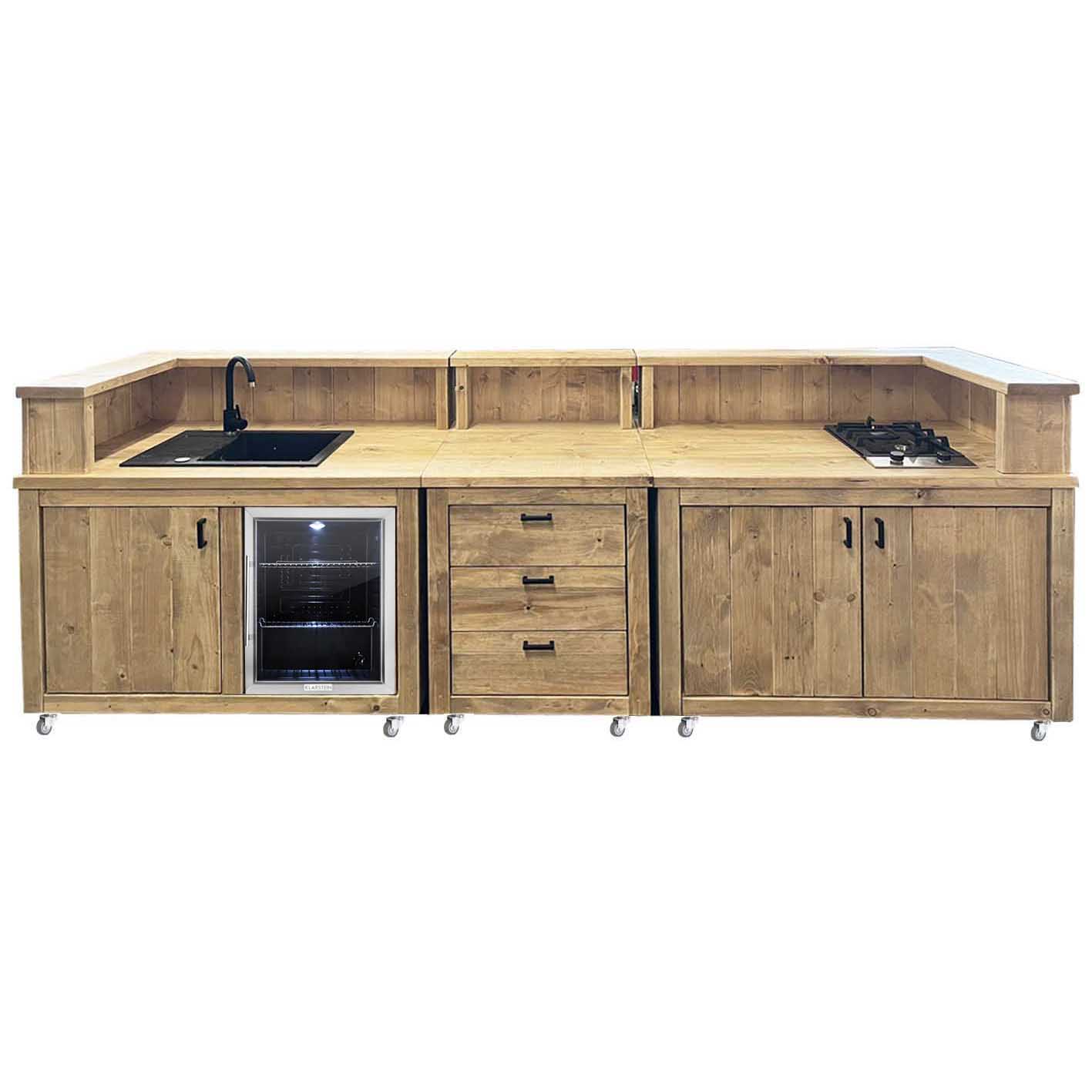 Bauholz Style: Grilltisch - Outdoorküche - Bar - Tresen - "PERTHONE KITCHEN WOOD-3+"