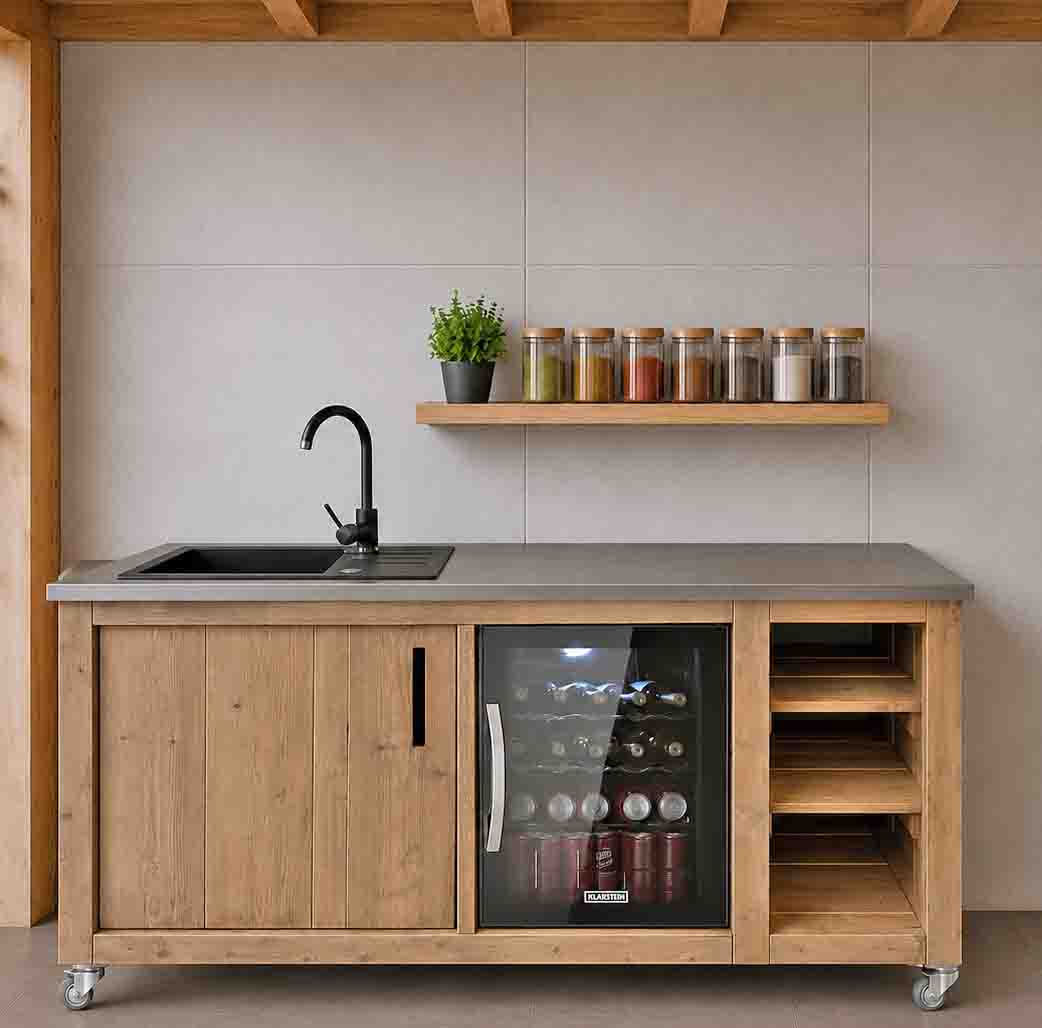 Bauholz Style: Grilltisch - Outdoorküche - Bar - Tresen - "PERTHONE-B27"