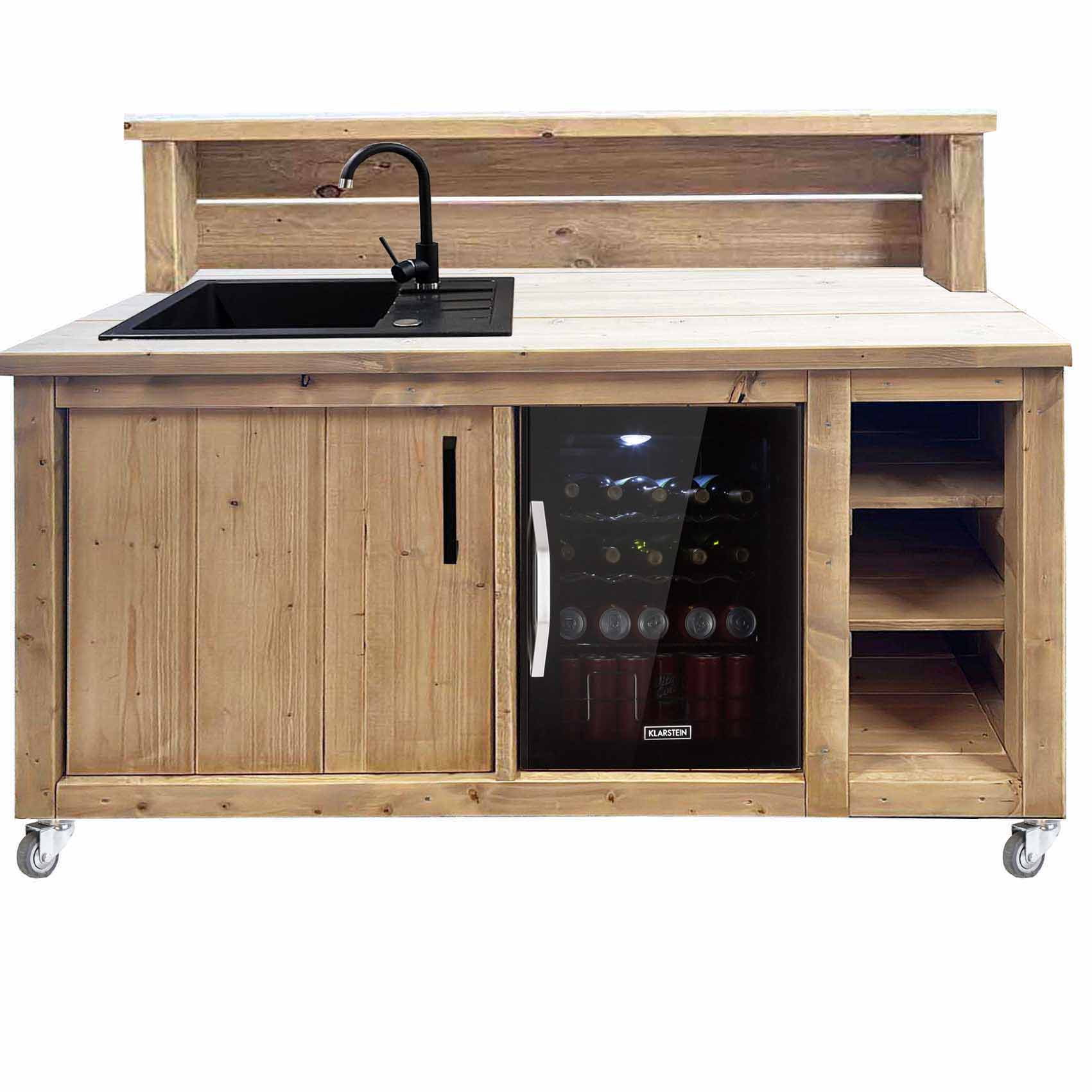 Bauholz Style: Grilltisch - Outdoorküche - Bar - Tresen - "PERTHONE WOOD-150-SK" Bauholz Style: Grilltisch - Outdoorküche - Bar - Tresen - "PERTHONE WOOD-150-SK"