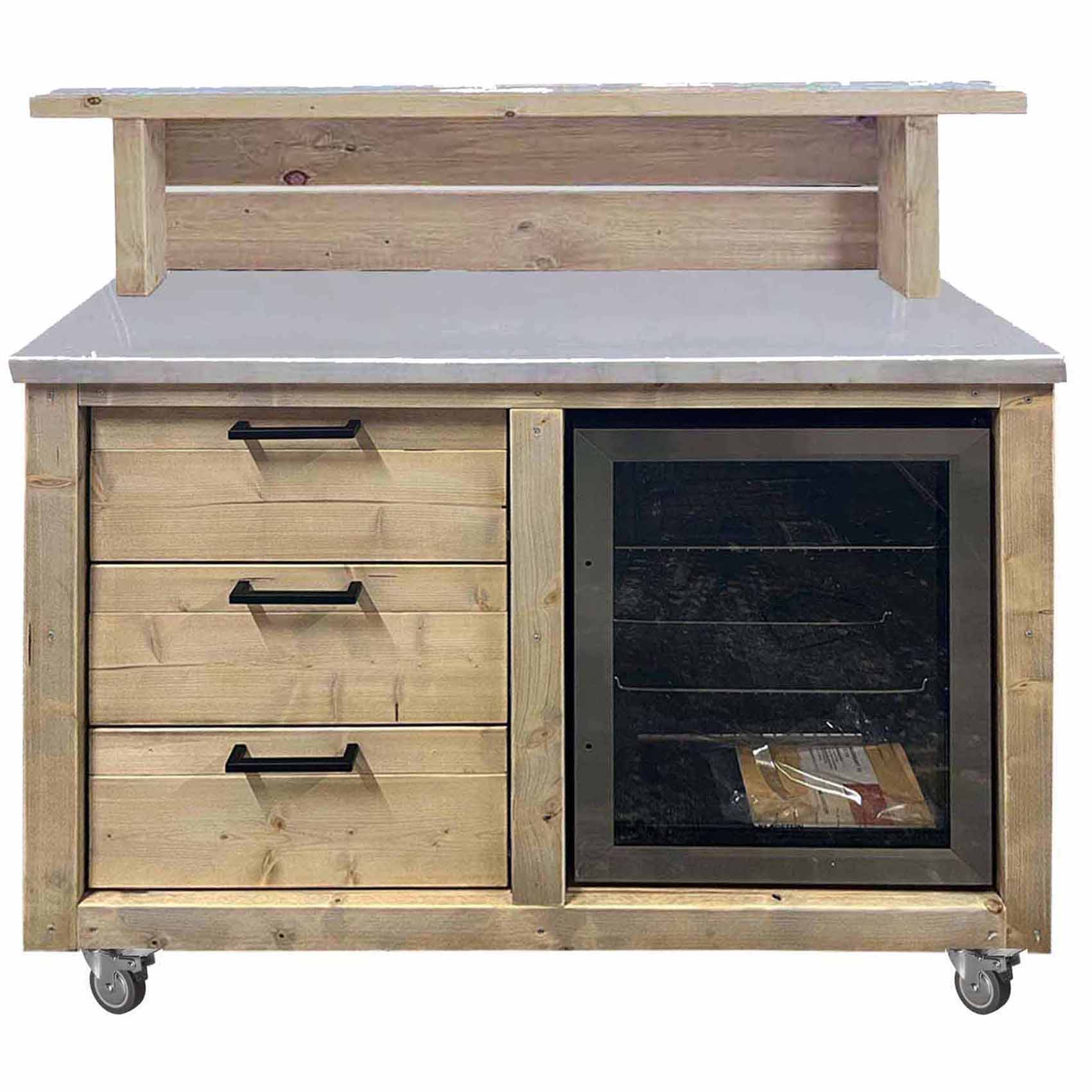 Bauholz Style: Grilltisch - Outdoorküche - Bar - Tresen - "PERTHONE WOOD-ONE-SLC"