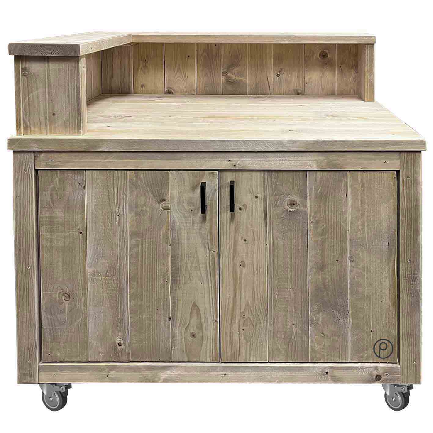 Bauholz Style: Grilltisch - Outdoorküche - Bar - Tresen - "PERTHONE WOOD-ONE-L"