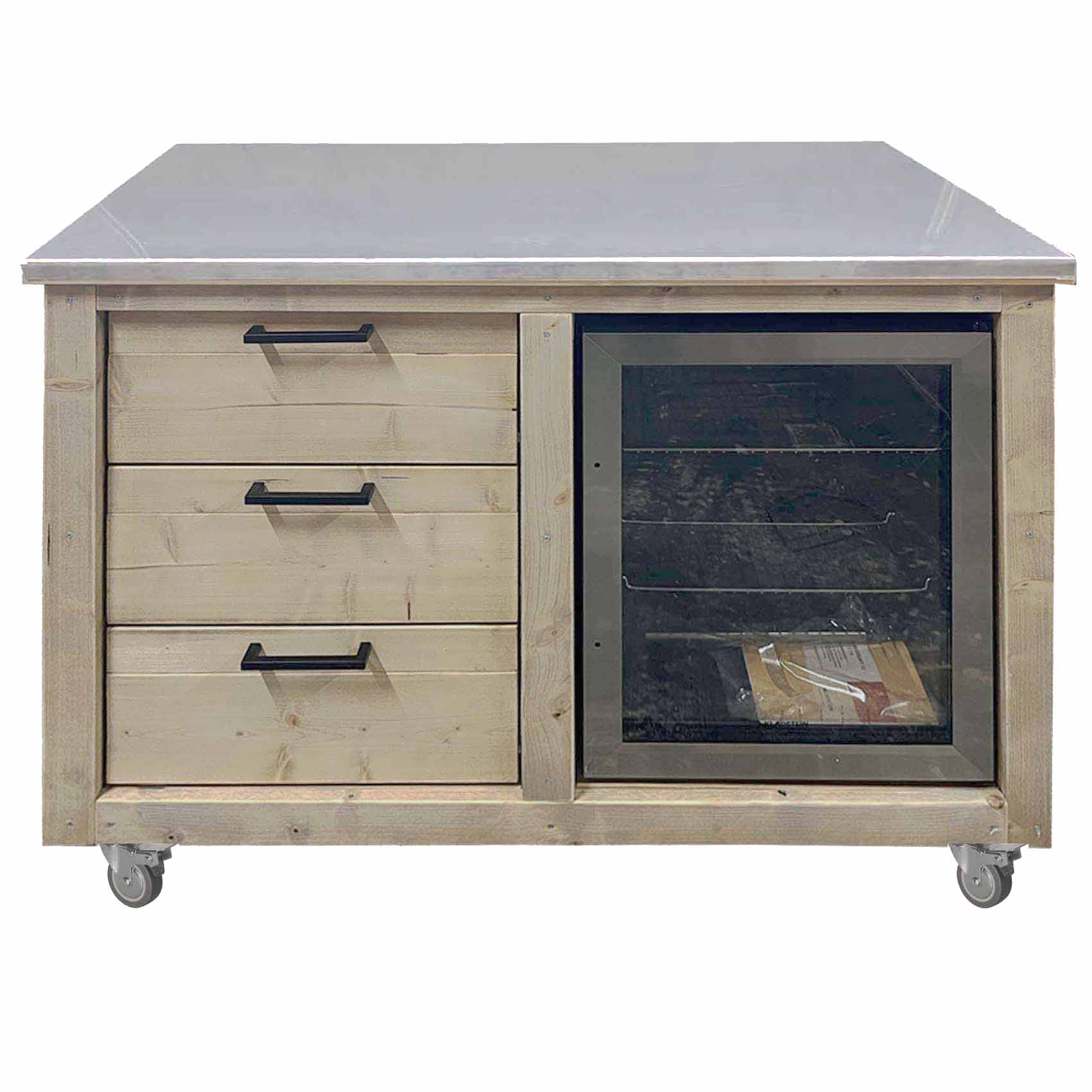 Bauholz Style: Grilltisch - Outdoorküche - Bar - Tresen - "PERTHONE WOOD-ONE-SLC" Bauholz Style: Grilltisch - Outdoorküche - Bar - Tresen - "PERTHONE WOOD-ONE-SLC"
