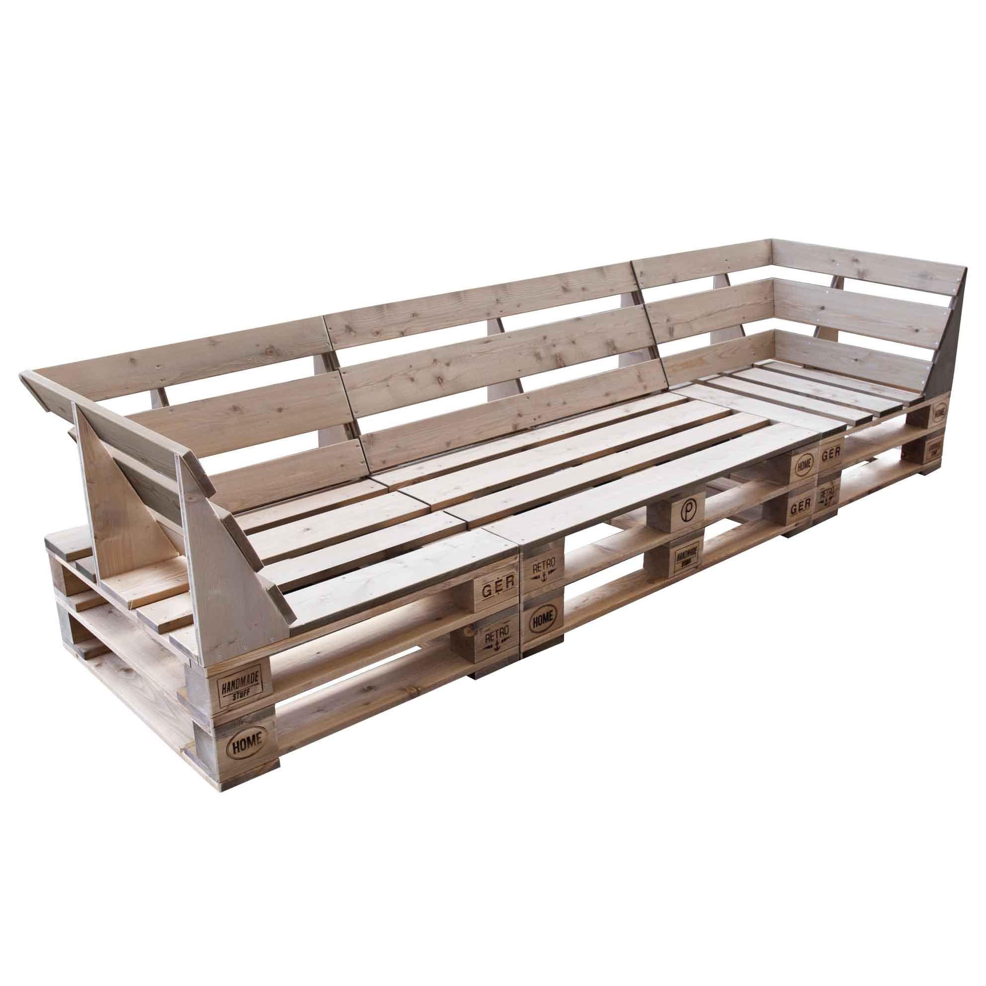 Paletten Sofa - 3-teilige Lounge Kombination "PERTHONE LS 3B" Paletten Sofa - 3-teilige Lounge Kombination "PERTHONE LS 3B"