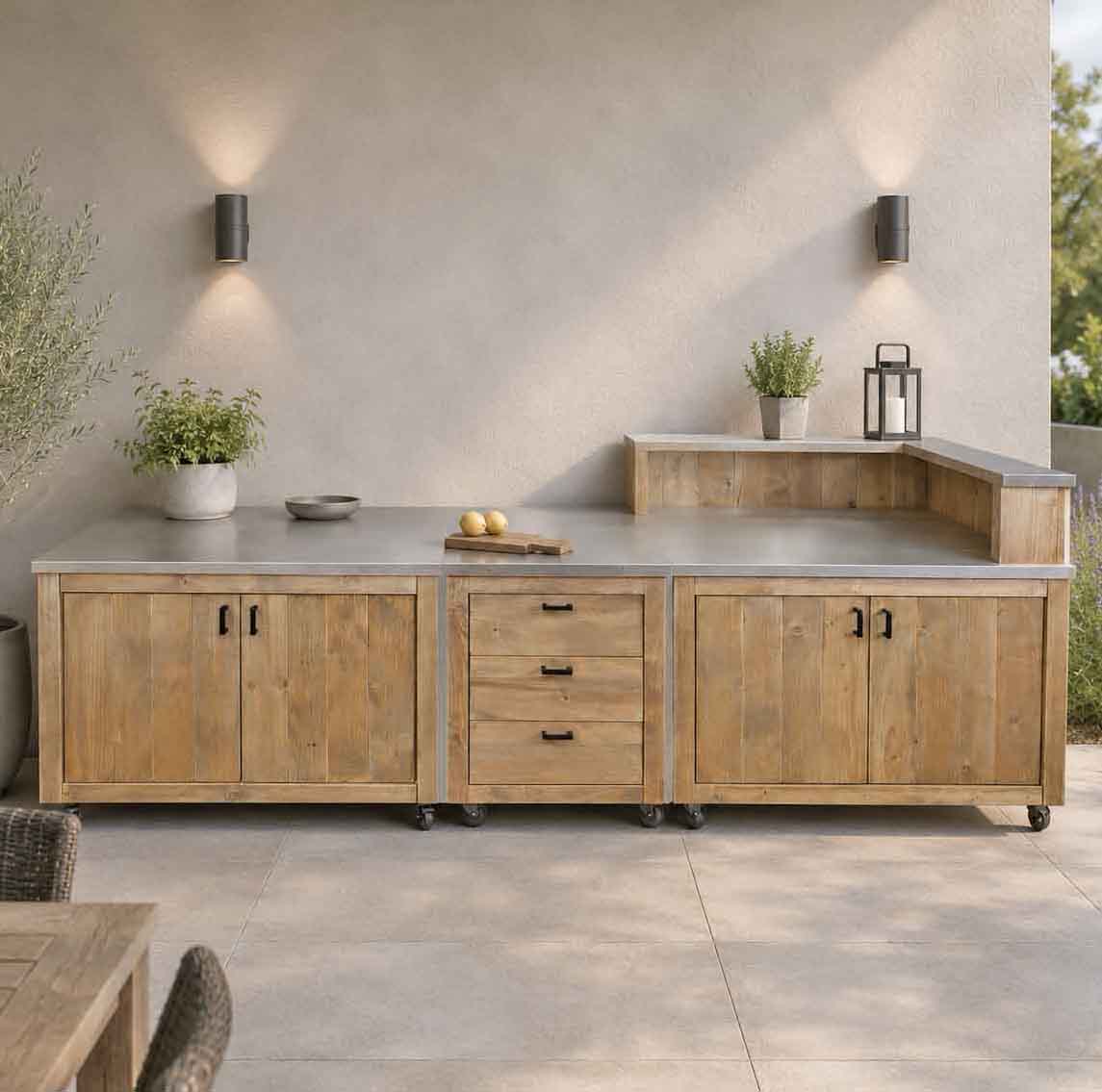 Bauholz Style: Grilltisch - Outdoorküche - Bar - Tresen - "PERTHONE-B31"