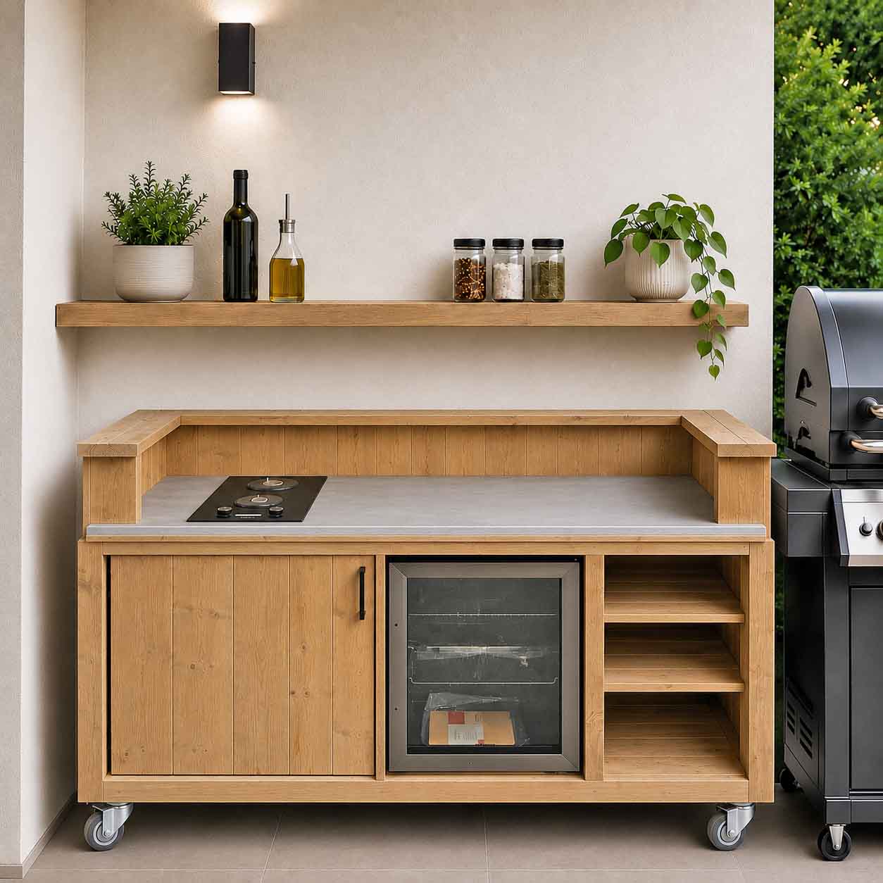 Bauholz Style: Grilltisch - Outdoorküche - Bar - Tresen - "PERTHONE-B10