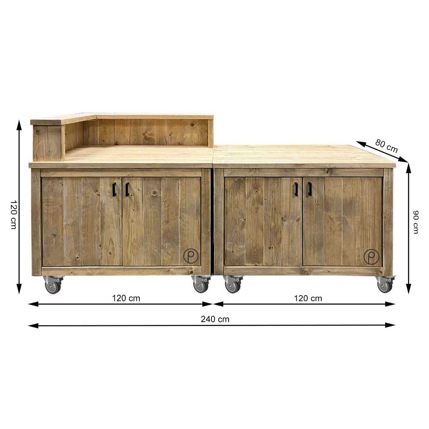 Bauholz Style: Grilltisch - Outdoorküche  "PERTHONE KITCHEN - WOOD-L"